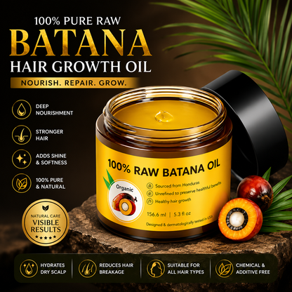 100% Pure Raw Batana Hair Growth Oil | Deep Hair Repair & Healthy Scalp Care